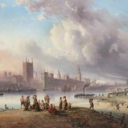 A view of Westminster Palace from Lambeth